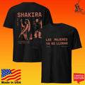 Shakira Las Mujeres Ya No Lloran World Tour 2026 Grid Red T-shirt