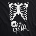 Maternity Skeleton Baby T Shirt With Glow in the Dark Ink Funny Cute Pregnancy Halloween Tee