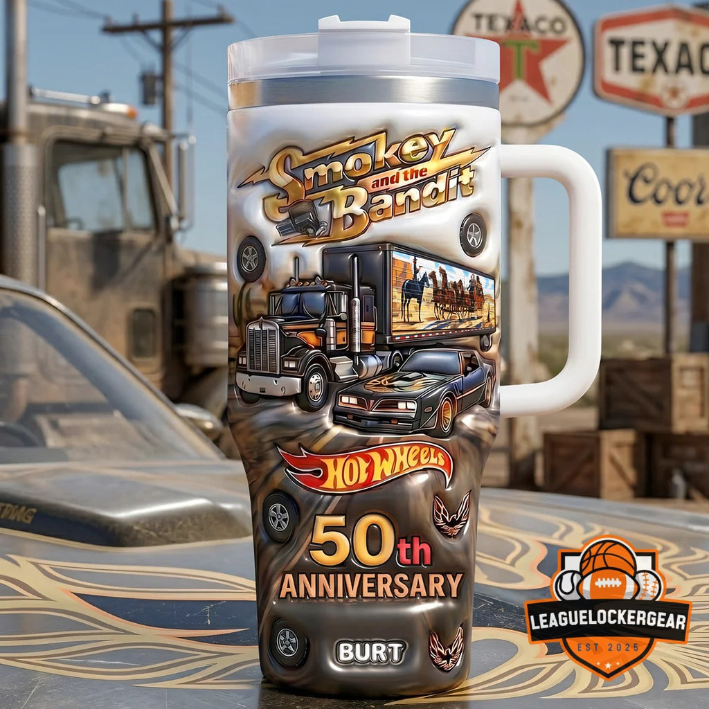 Smokey and the Bandit 50th Anniversary Hot Wheels Burt Handled Tumbler