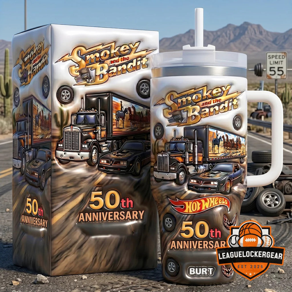 Smokey and the Bandit 50th Anniversary Hot Wheels Burt Handled Tumbler
