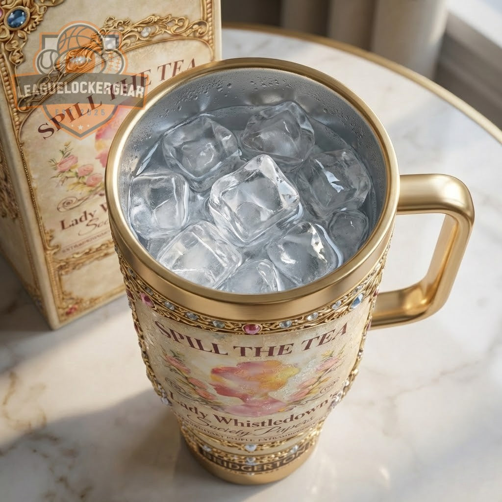 Bridgerton Lady Whistledown’s Society Papers Spill The Tea 40oz Tumbler