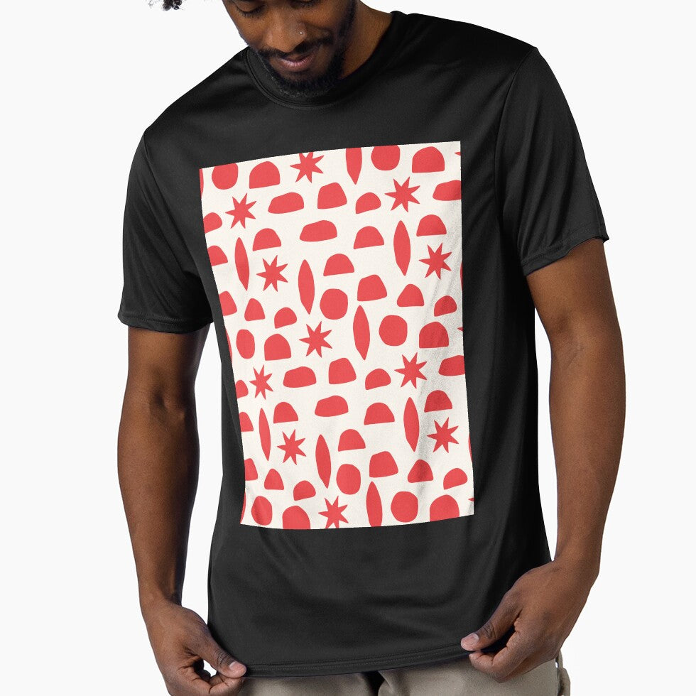 BOHO HENRI MATISSE CHARCOAL VINTAGE RED ON CREAM by blomastudios