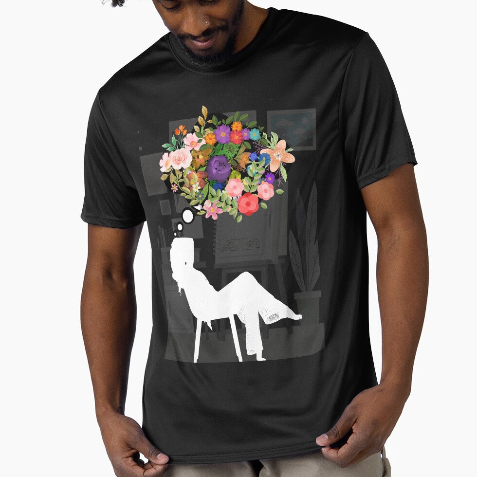 Creative Woman Artist – Floral Imagination Aesthetic Tee by JKWEARSTUDIO