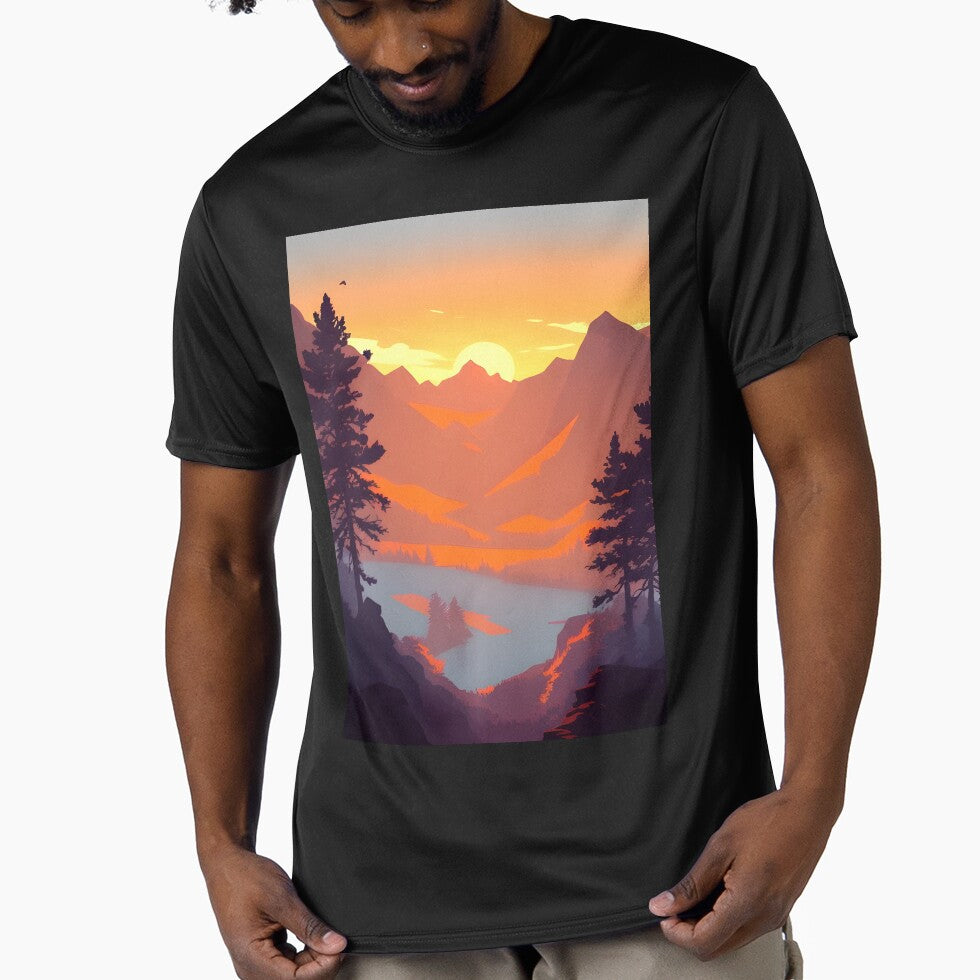 Shop Our High-quality Selection of Minimalist Landscape Mountain View Sunrise Prints by supeart