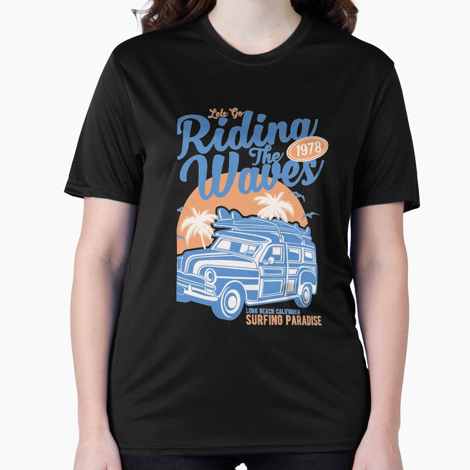 Riding the waves, surfing paradise - Awesome surfing lover Gift by Teenation9
