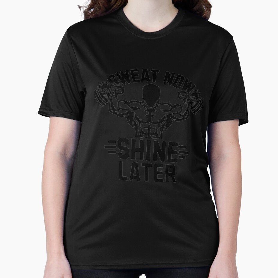 Sweat Now Shine Later Fitness Motivation by ArtByYunus