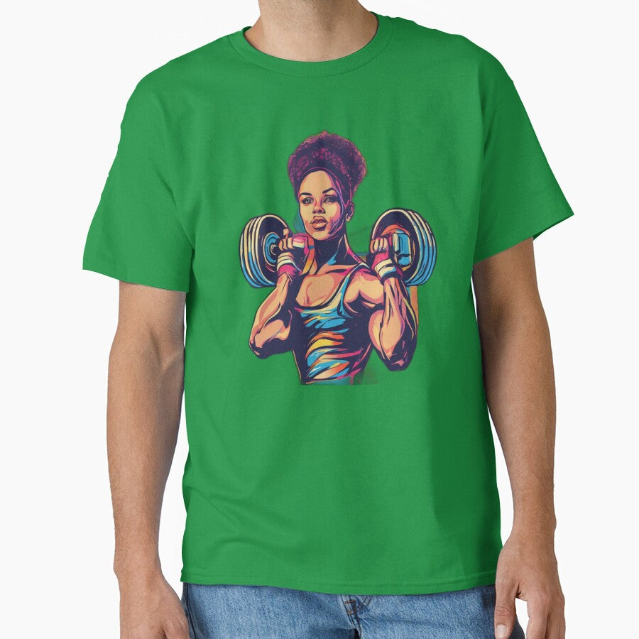Strong Fitness Woman Illustration – Gym Girl Power Workout Design by Bad7Wear