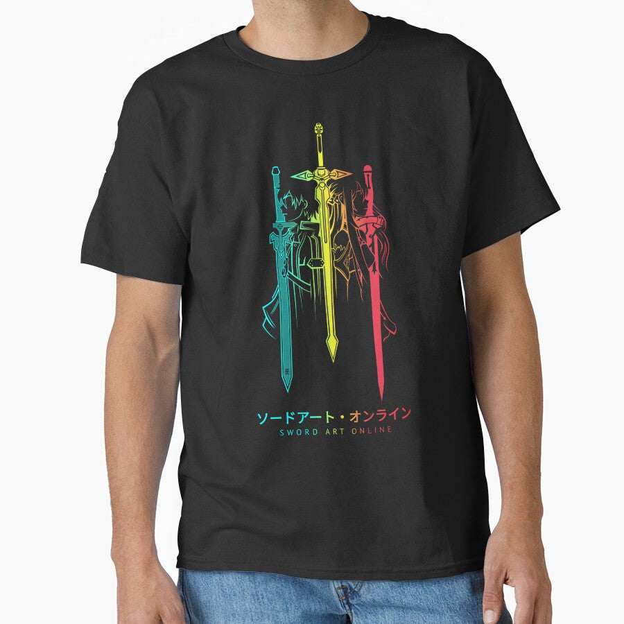 Vibrant Sword Silhouette Design by floverglowstudio