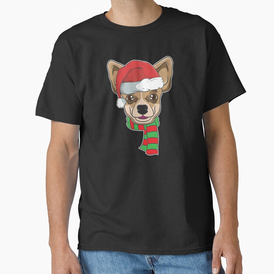 Funny Christmas Dog Xmas Santa Chihuahua Holiday Gift by haselshirt