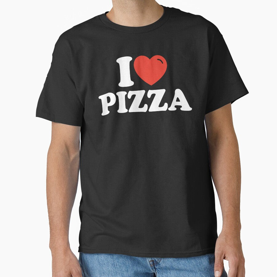I Love Pizza - Bold Heart Pizza Lovers Typography by Shape Snip Studio