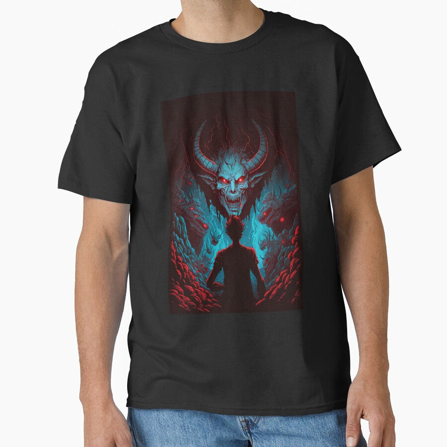 Anime Man Dreaming about Hell Demons and Devils by Bubblebuk