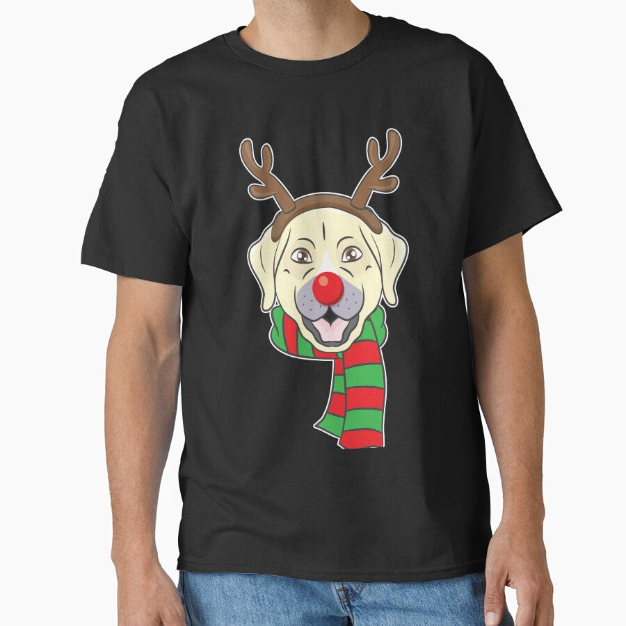 Funny Christmas Dog Xmas Reindeer Labrador Holiday Gift by haselshirt