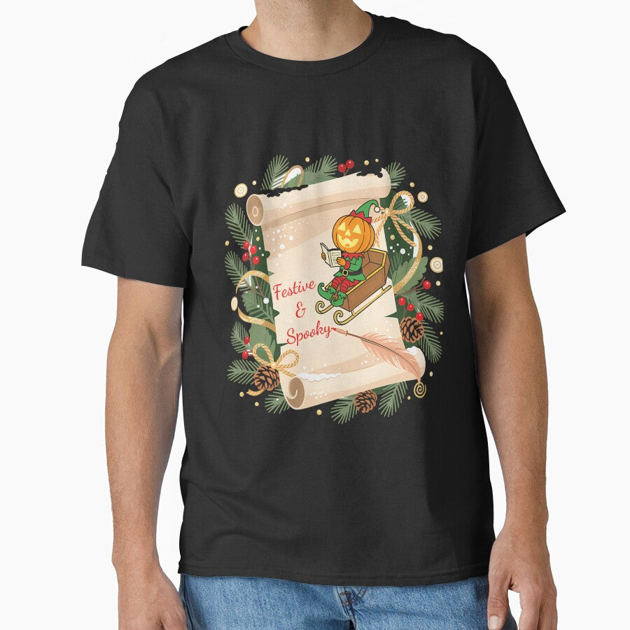 Festive Spooky Christmas Scroll Vintage Goth Holiday by pxxfsewmfd48