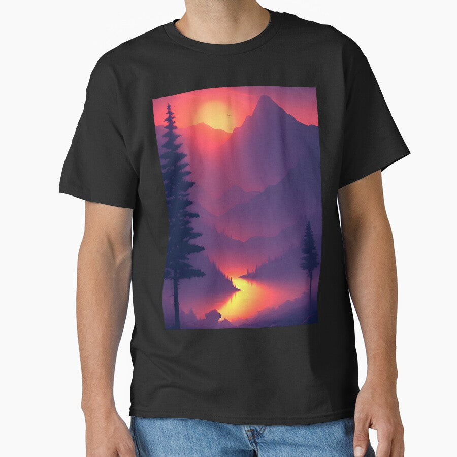 Find Your Perfect Minimalist Landscape Mountain Trees Print: From Art to Home Decor by supeart