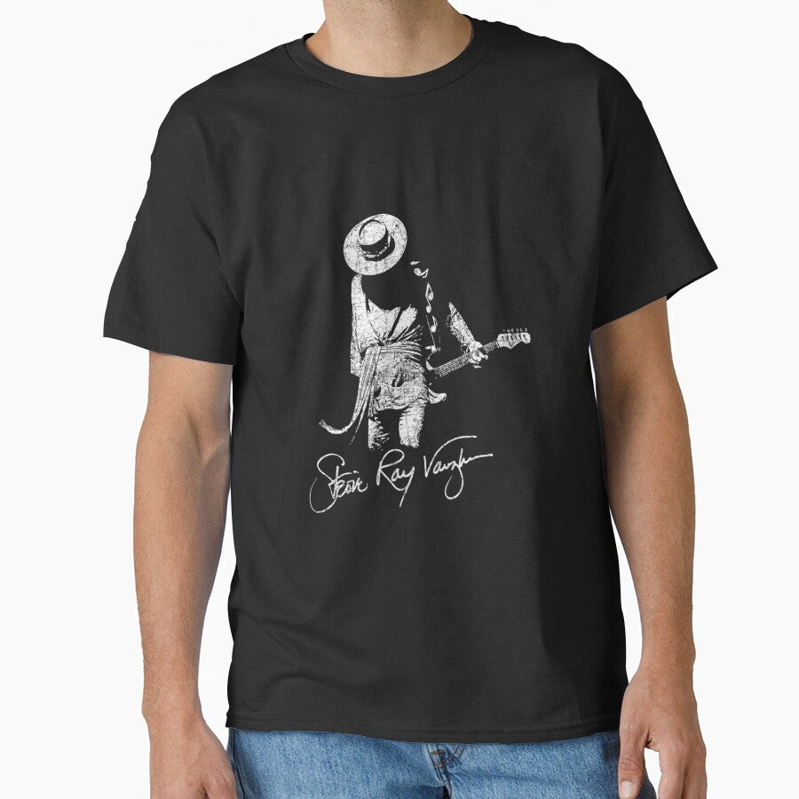 Stevie Ray Vaughan - Vintage Line Art by DanielleJuliens