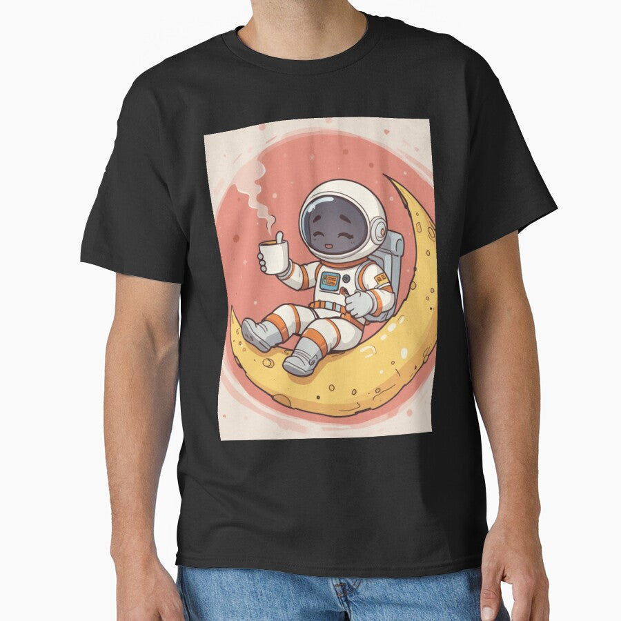 Chill Astronaut Coffee on the Moon by PixelVibe782