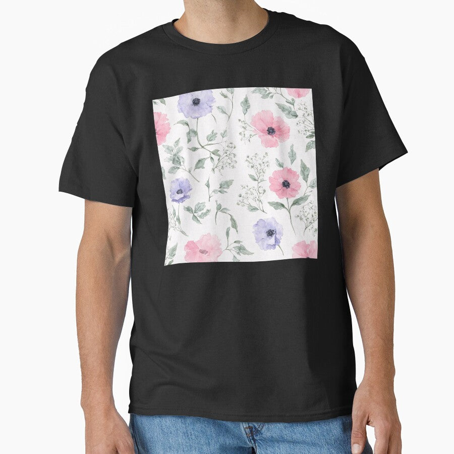 Minimalist Soft Watercolor Floral Pattern by SeamPix