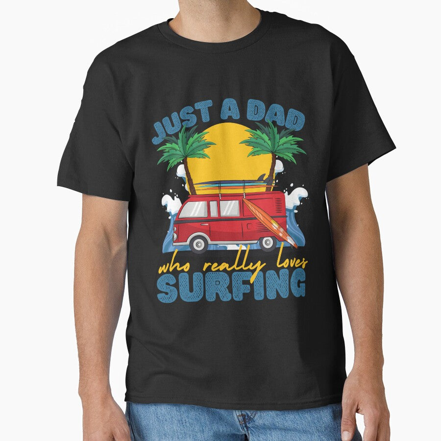 Just a Dad Who Loves Surfing Blue by to-esu