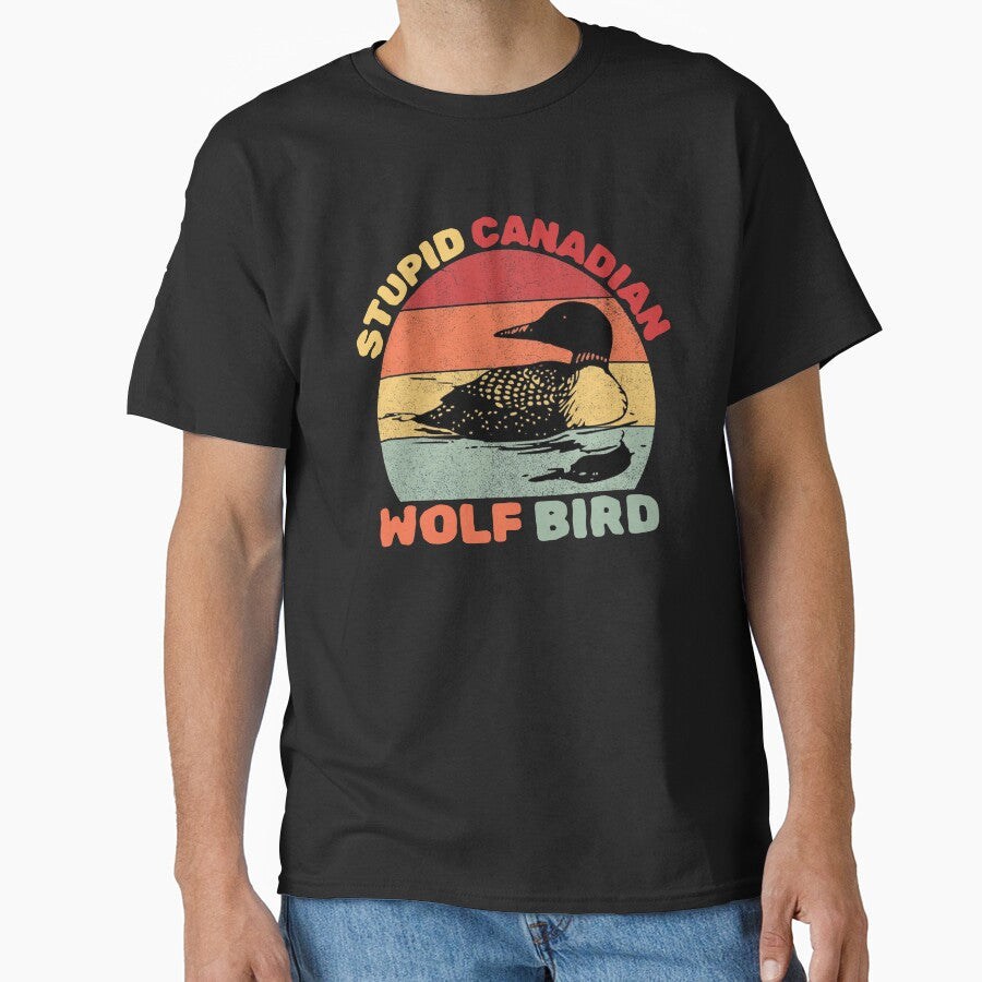 Funny Stupid Canadian Wolf Bird Retro Romance by GesanoSchuza