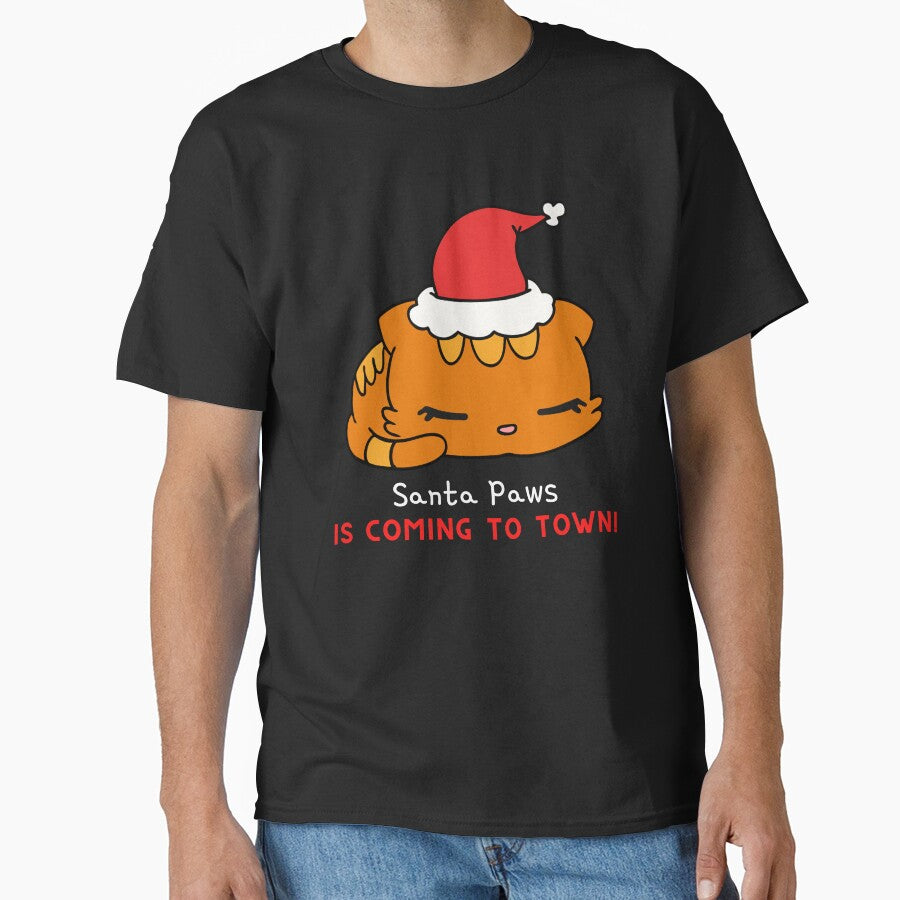 Santa paws is coming to town, Cat Lover's Christmas by Happy-PrintZ