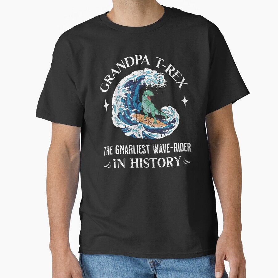 Surfing Grandpa T-Rex the Gnarliest Wave-Rider in History by Betsytiptoe
