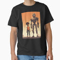 Afrofuturist Boy With Robot Guardian by RTFaulkner
