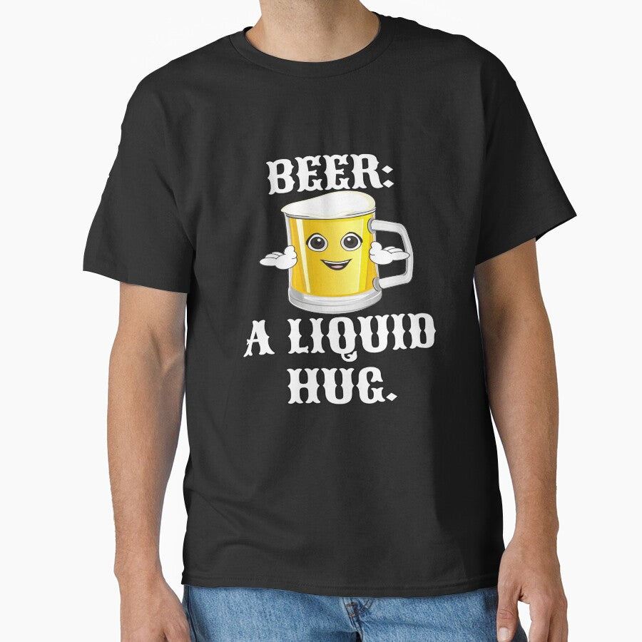 Funny Sarcastic Beer Drinkers Humor Beer: A Liquid Hug by fantasticdesign