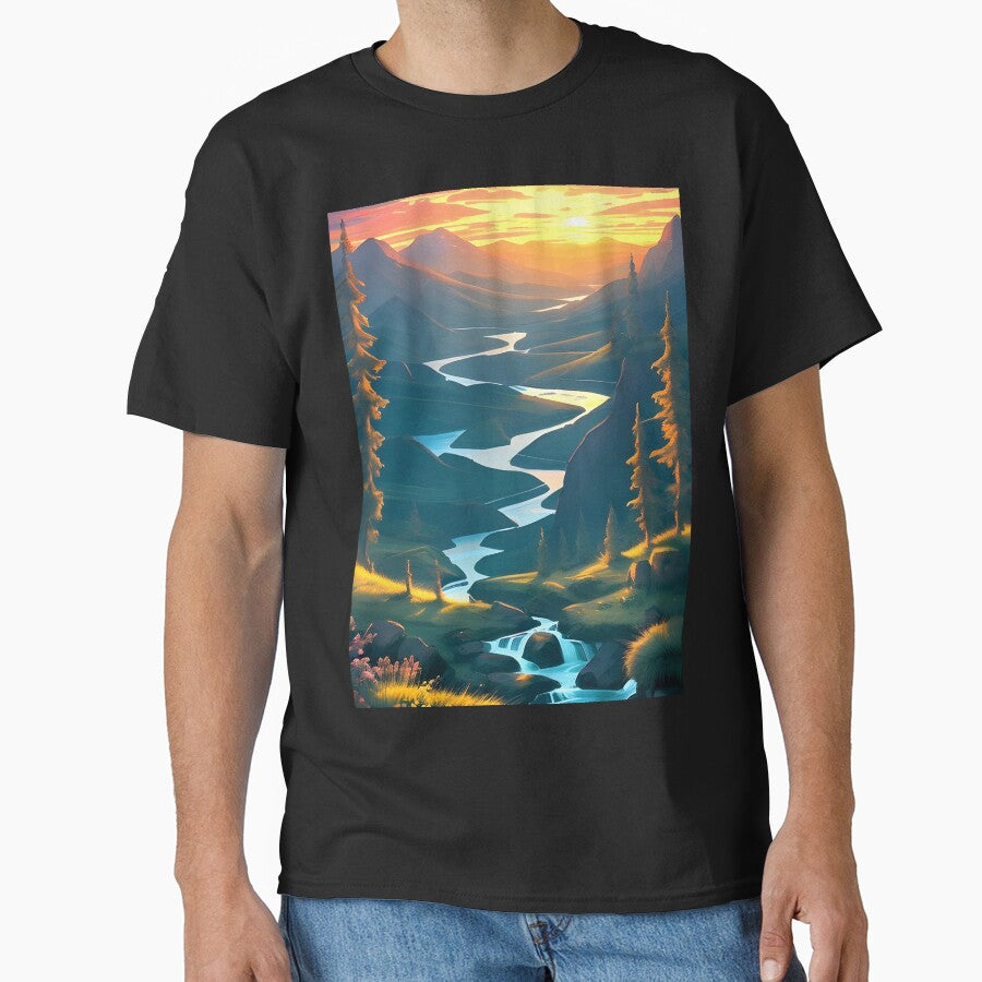 Minimalistic River Valley Poster by supeart