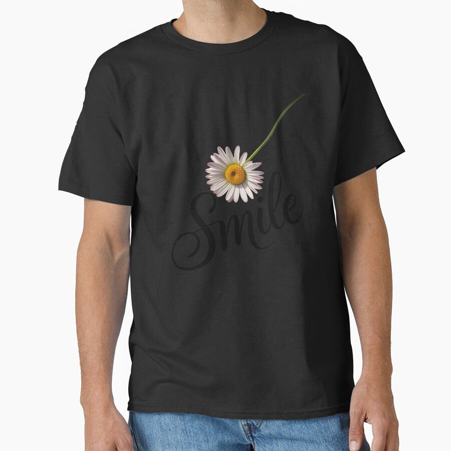 Cute And Funny White and Yellow Daisy Flower Smile by Libbysharts