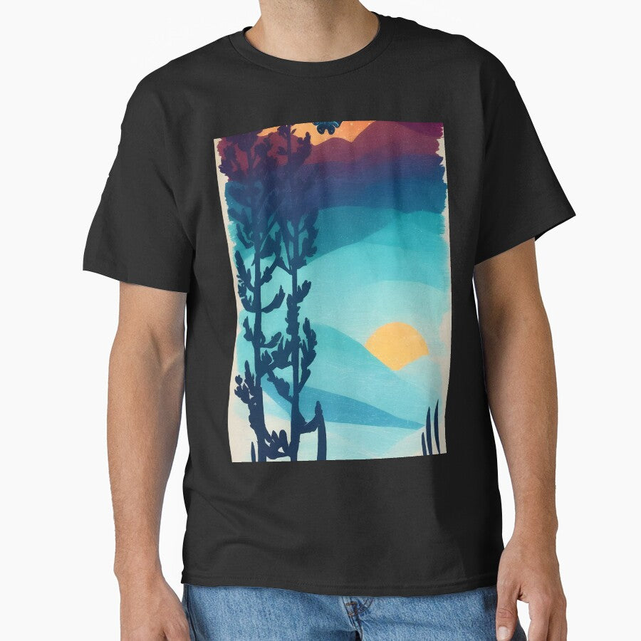 Add a Touch of Nature to Your Home with Our Wide Selection of Beautiful Minimalist Landscape Mountain Trees Prints by supeart