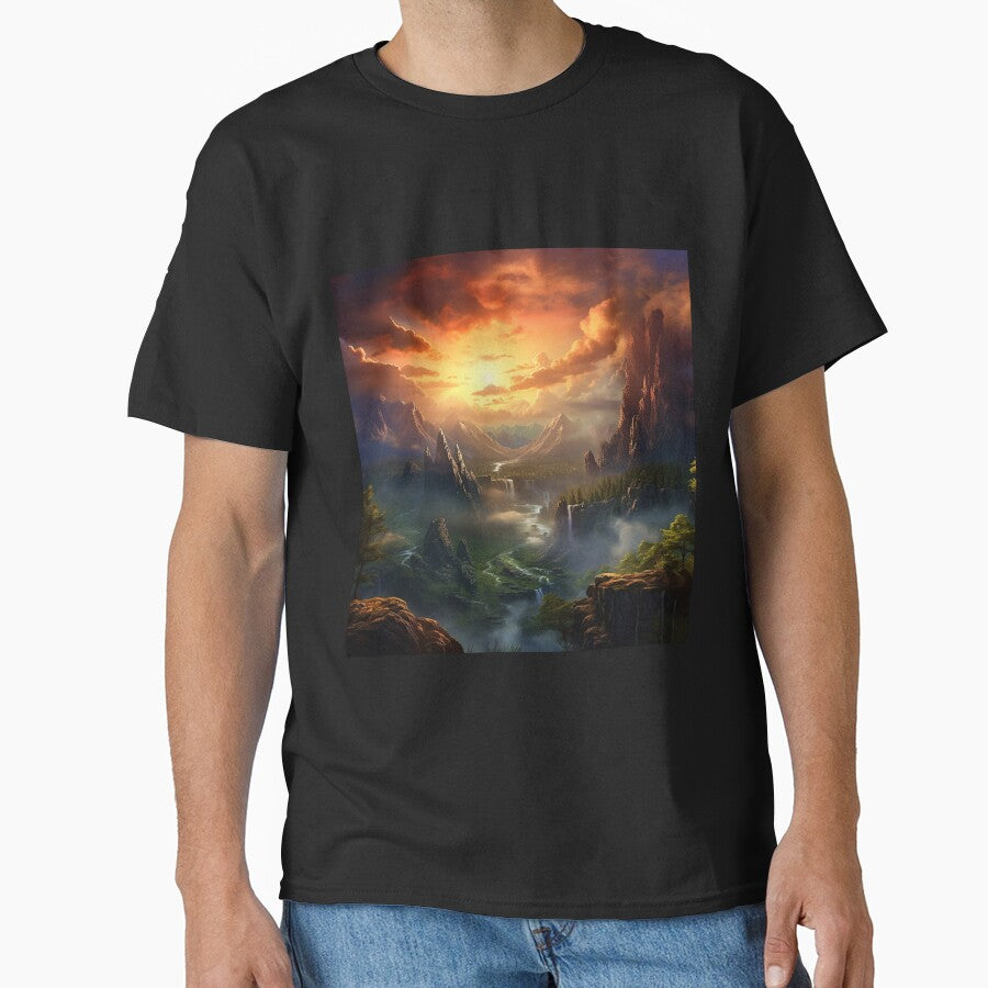 Fantasy Landscape - Beautiful Sunset Valley by Fantasy Masterpiece