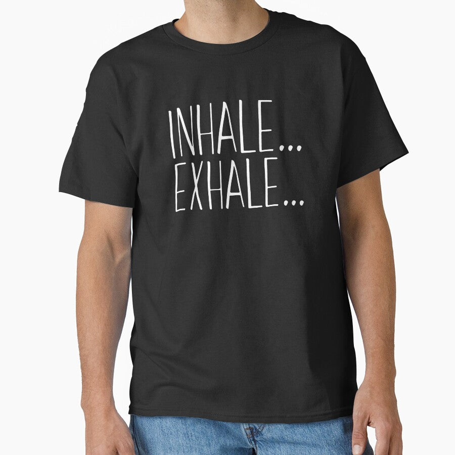 Inhale Exhale Fitness Novelty Graphic Gym Workout design by nikkidawn74