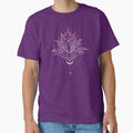 Lotus with Moon and Om Symbol. Yoga. by Christine Krahl