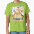 Chubby Boho Kitty Cat with a Chic Boho Background by JoyOfHopeStore