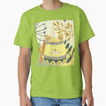 Chubby Boho Kitty Cat with a Chic Boho Background (Yellow Kitty Version) by JoyOfHopeStore