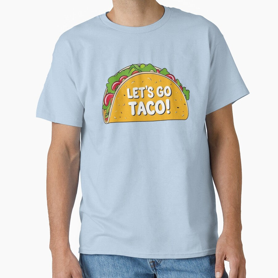 Let’s Go Taco – Funny Taco Cartoon with Food Pun – Kawaii Mexican Food Art by Dokak Shop