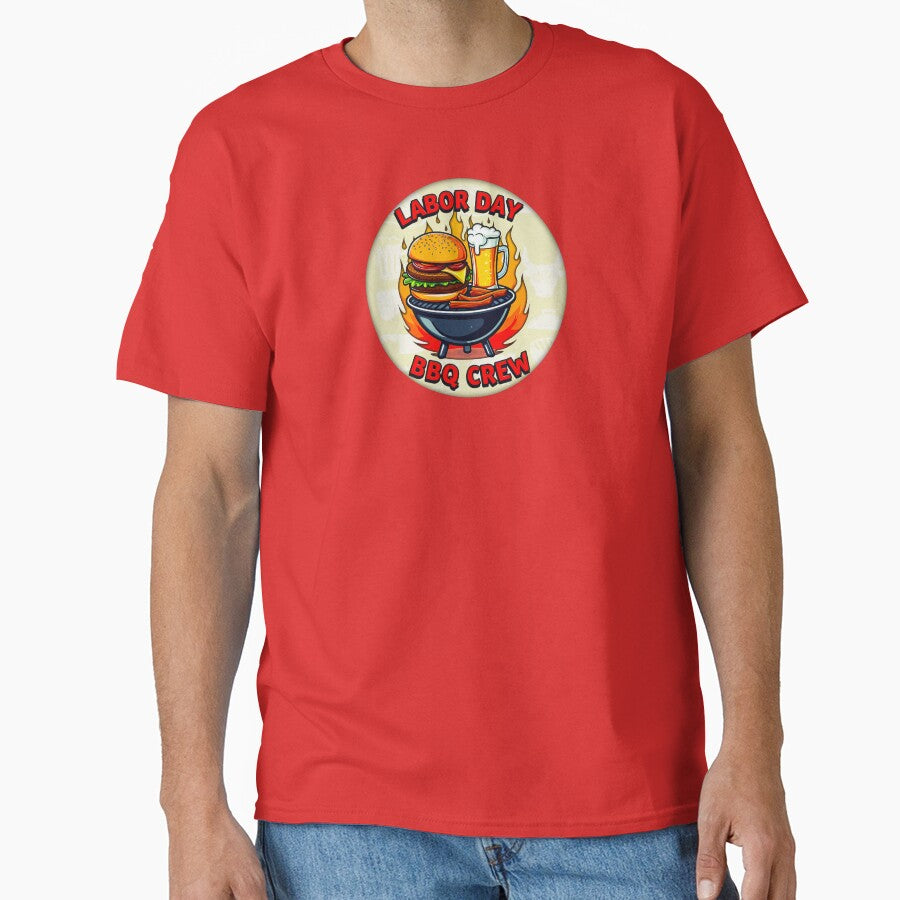 Labor Day BBQ Crew Grill Shirt – Holiday Barbecue Worker Celebration Design by Topoartispp