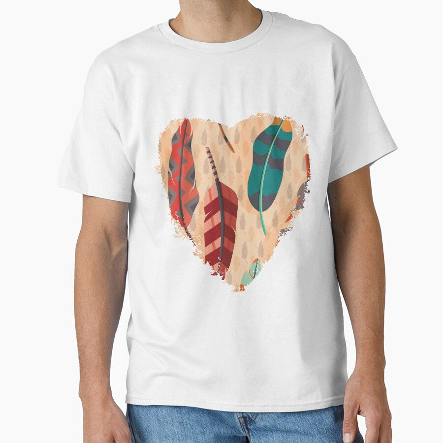 Boho Heart Feathers by koshea23