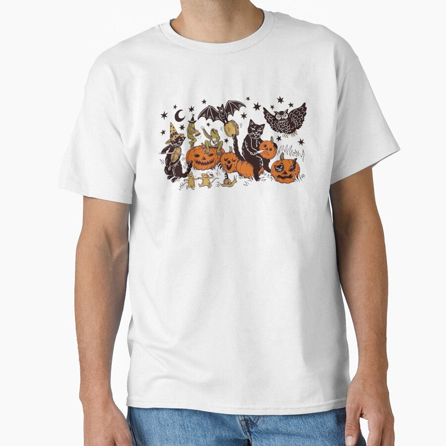 Cute Vintage retro halloween cottage core frog cat by creepytoesart
