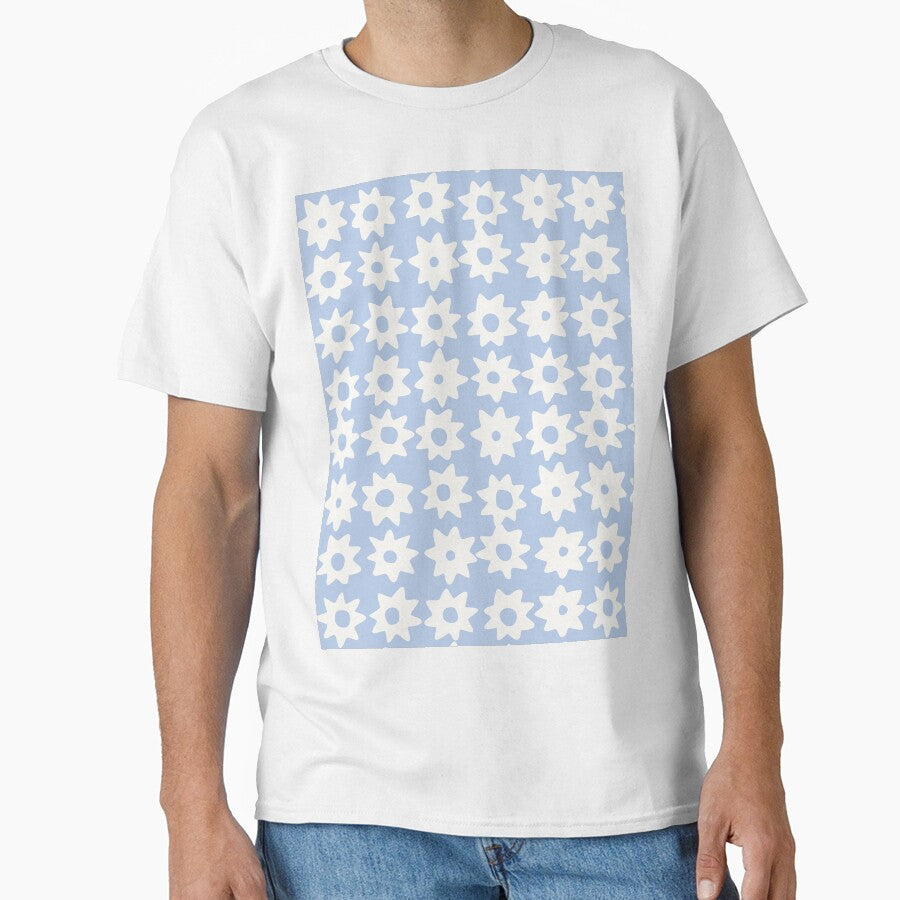 BOHO STAR PATTERN PASTEL BLUE by blomastudios
