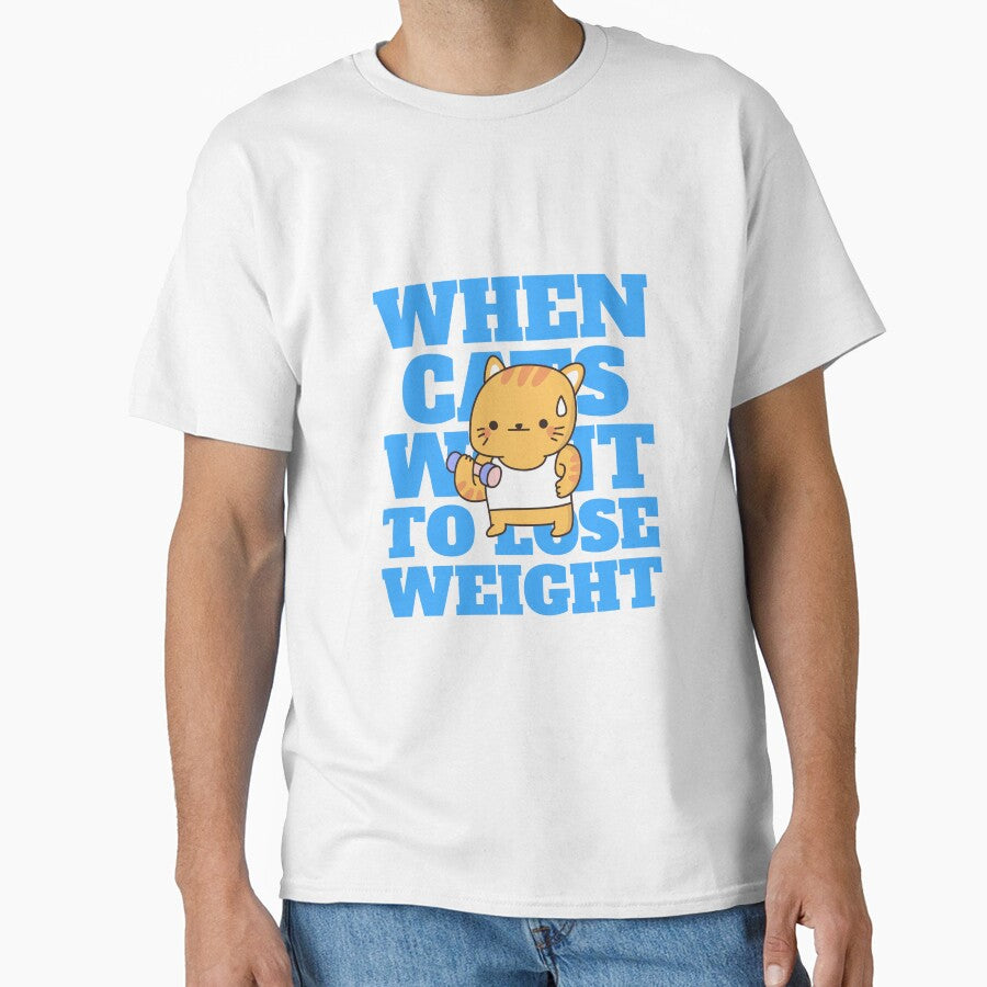 When cats want to lose weight tshirt by Eugenie974