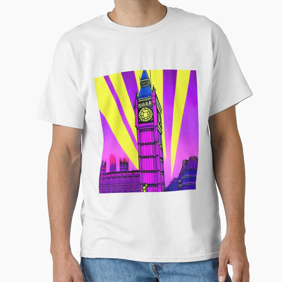 London Big Ben clock in retro style by imagenia