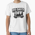 No Days Off Gym Dumbbell Motivation by MoodThread