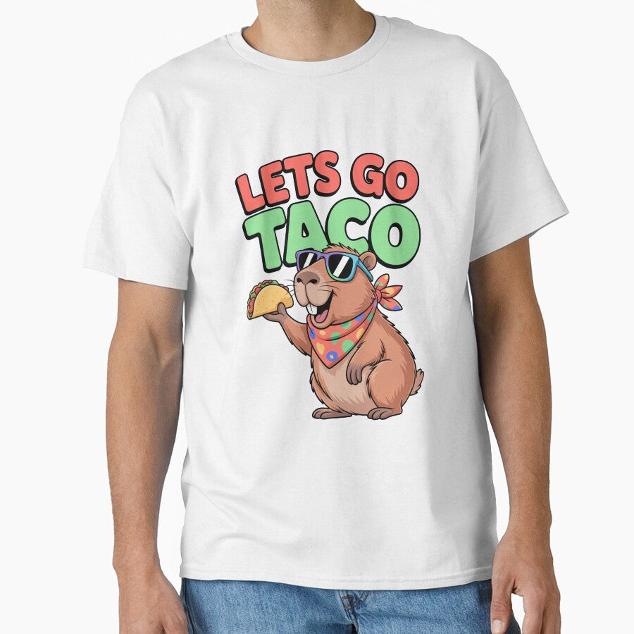 Let’s Go Taco Funny Capybara Design by MonkiFlipp