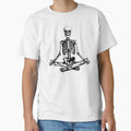 Skeleton Yoga Lotus Pose Gothic Meditation Art by EthosWear