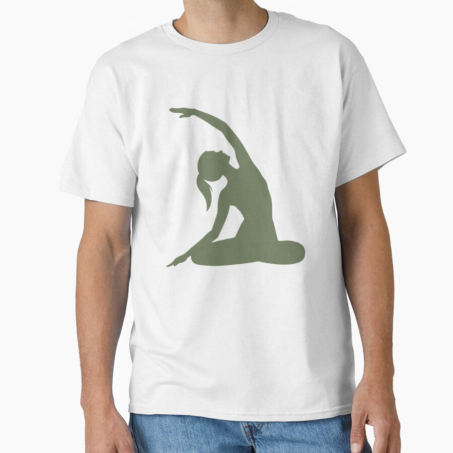 Gentle Yoga Side Stretch – Minimal Wellness Art by Amevvoo