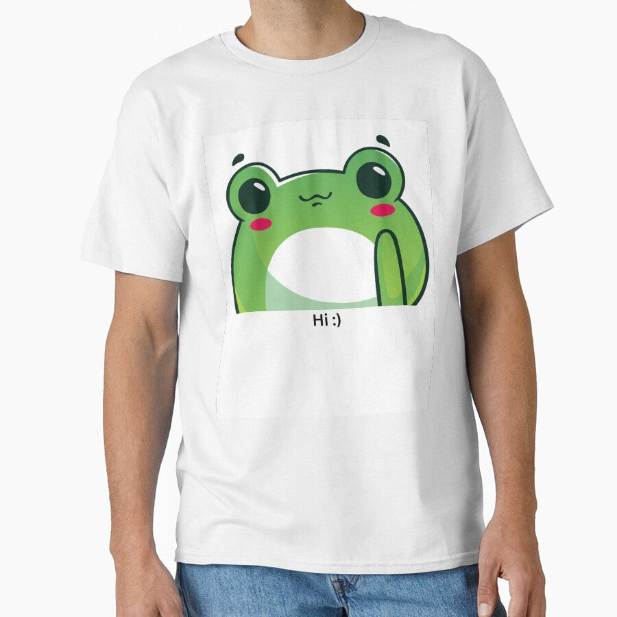 Cute Frog Peeking Kawaii Funny Frog Sticker by CozyMomDesigns