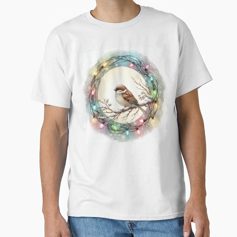 Winter Bird with Christmas Lights by DesignsbyVelvet