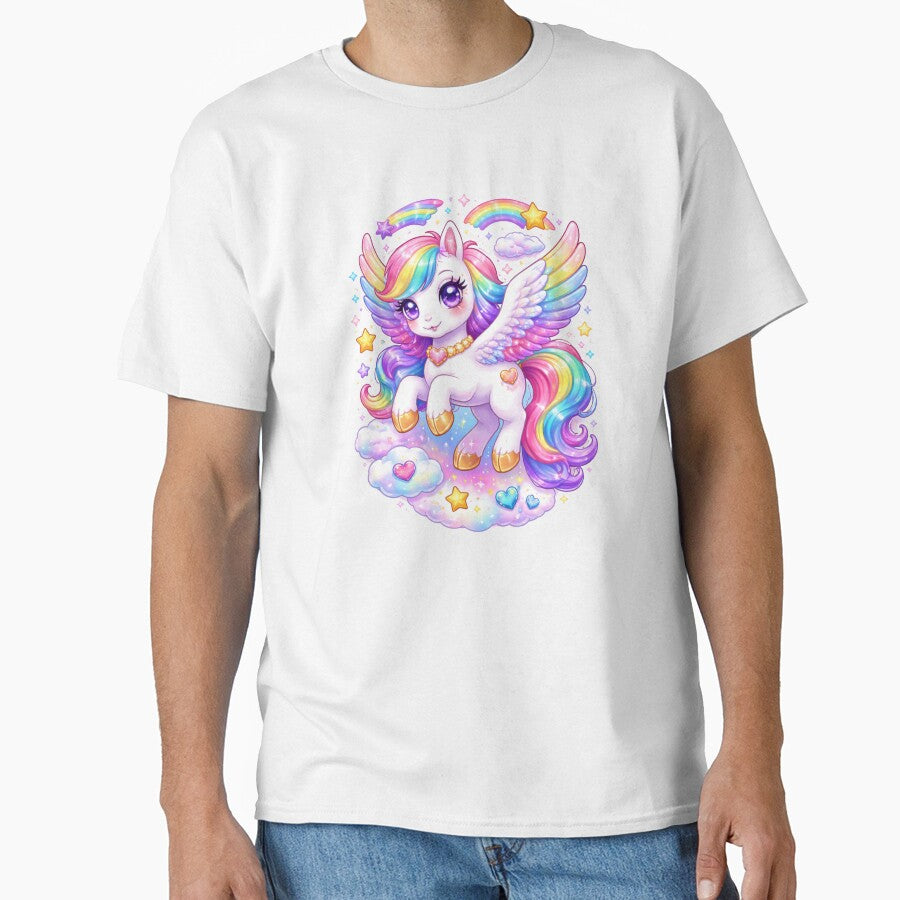 Kawaii Pegasus Illustration with Vivid Bright Colors by Melissa Conner