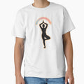 Soft Strength Yoga Tree Pose – Minimalist Pastel Silhouette by TrendMorphic